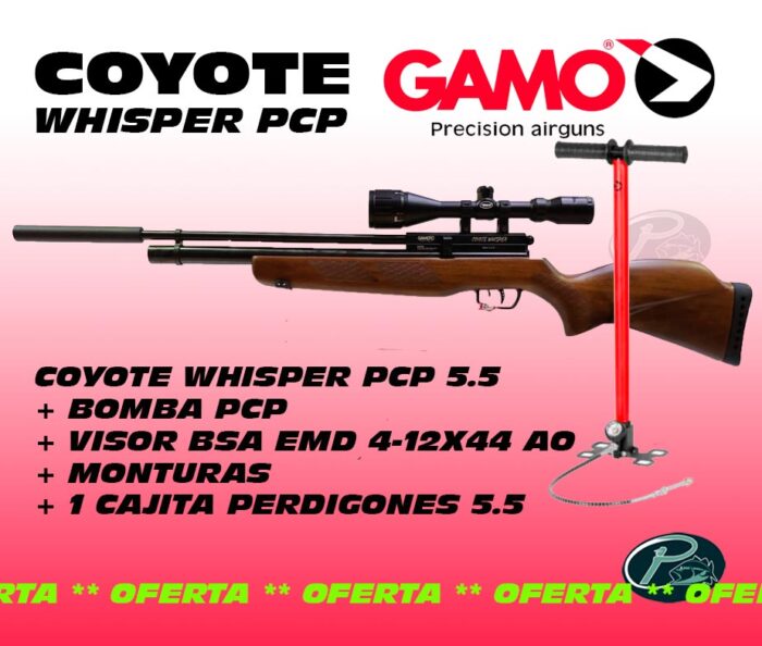 OFERTA Pack PCP COYOTE MADERA con BOMBA PCP y VISOR BSA