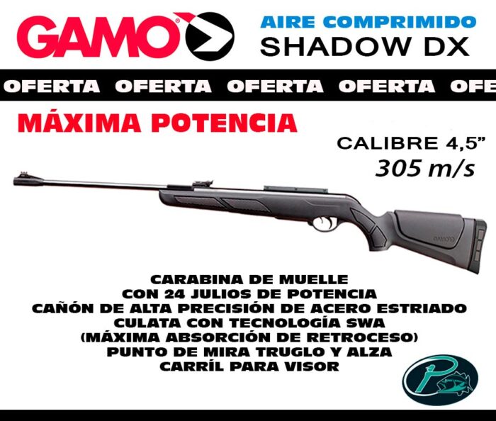 PACK GAMO SHADOW DX 4.5mm+ VISOR 3-9x40 + DIANAS - Imagen 2