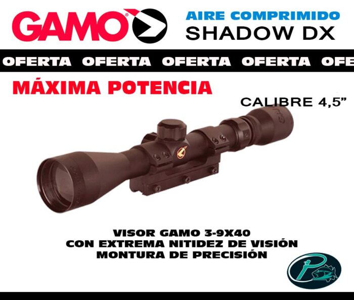 PACK GAMO SHADOW DX 4.5mm+ VISOR 3-9x40 + DIANAS - Imagen 3